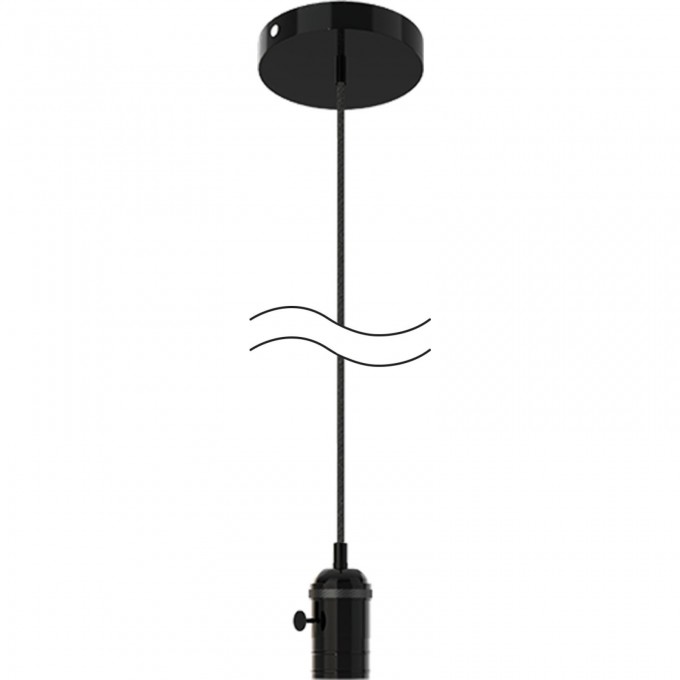 Светильник подвесной GAUSS DECOR черный E27, 1 м, 1/40 PL041